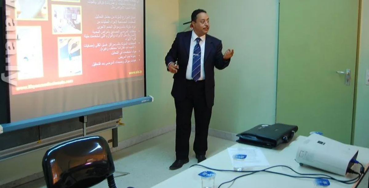 ورشة عمل تدريبية في مدينة هون، من ضمن جولة القافلة العلمية في وسط ليبيا.