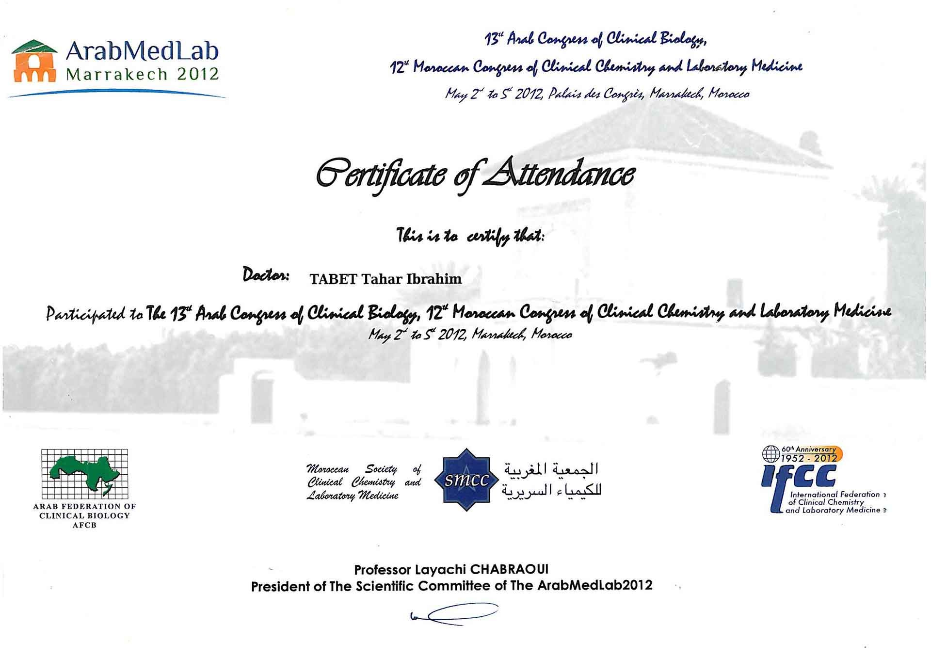 ArabMedLab Certificate d8ee4614